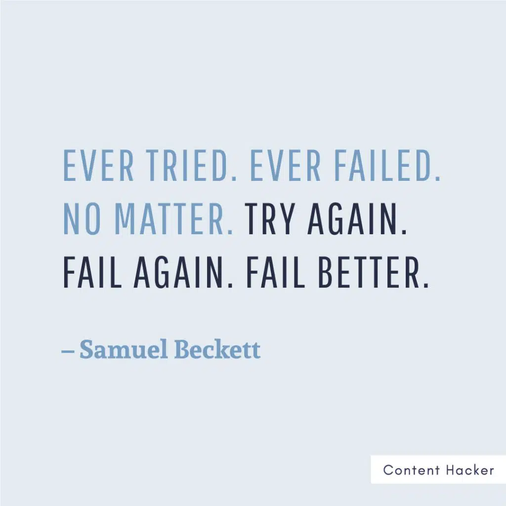 Hustle quotes Samuel Beckett
