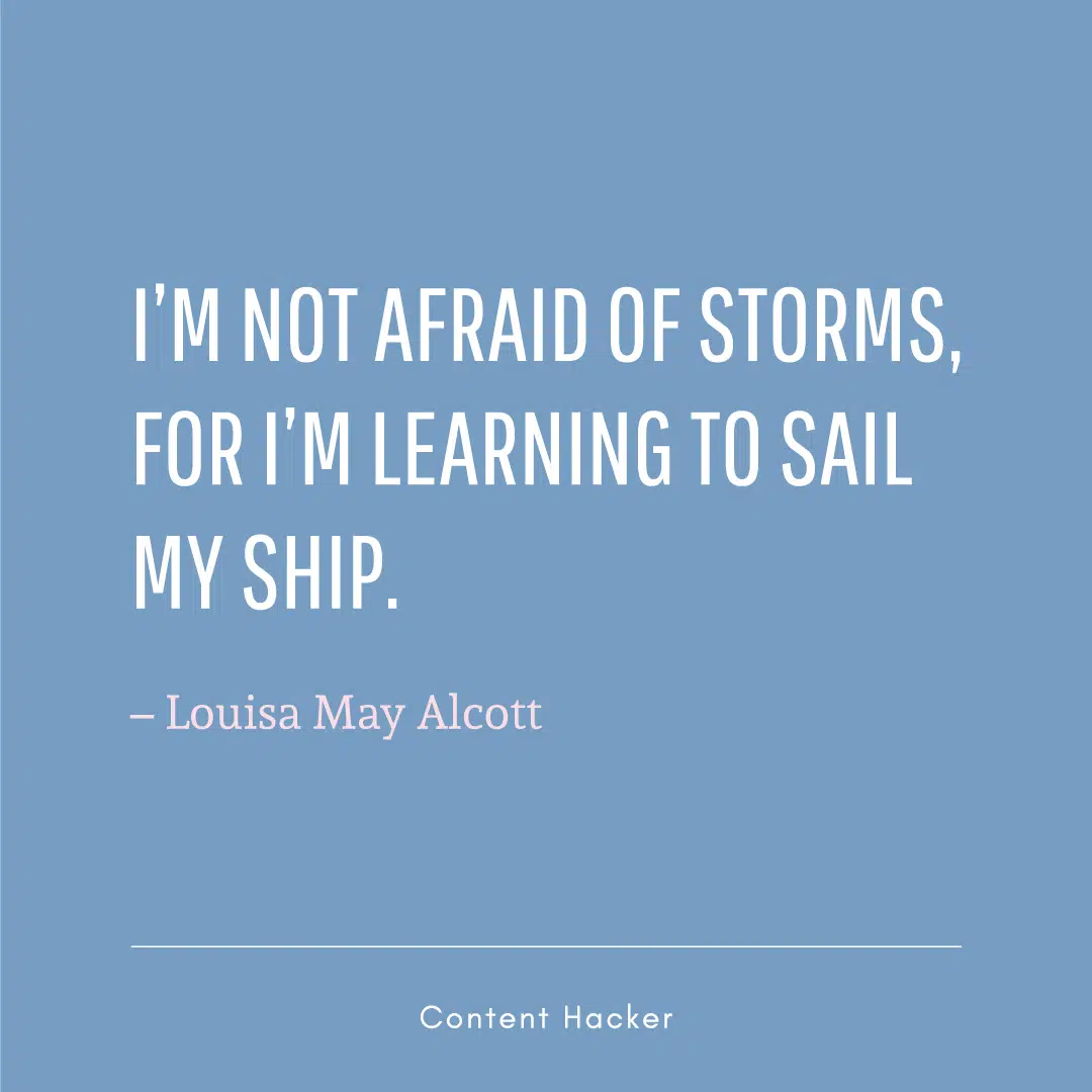 Hustle quote Louisa May Alcott