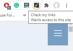 Check My Links wants access
