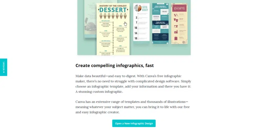 Canva web page example
