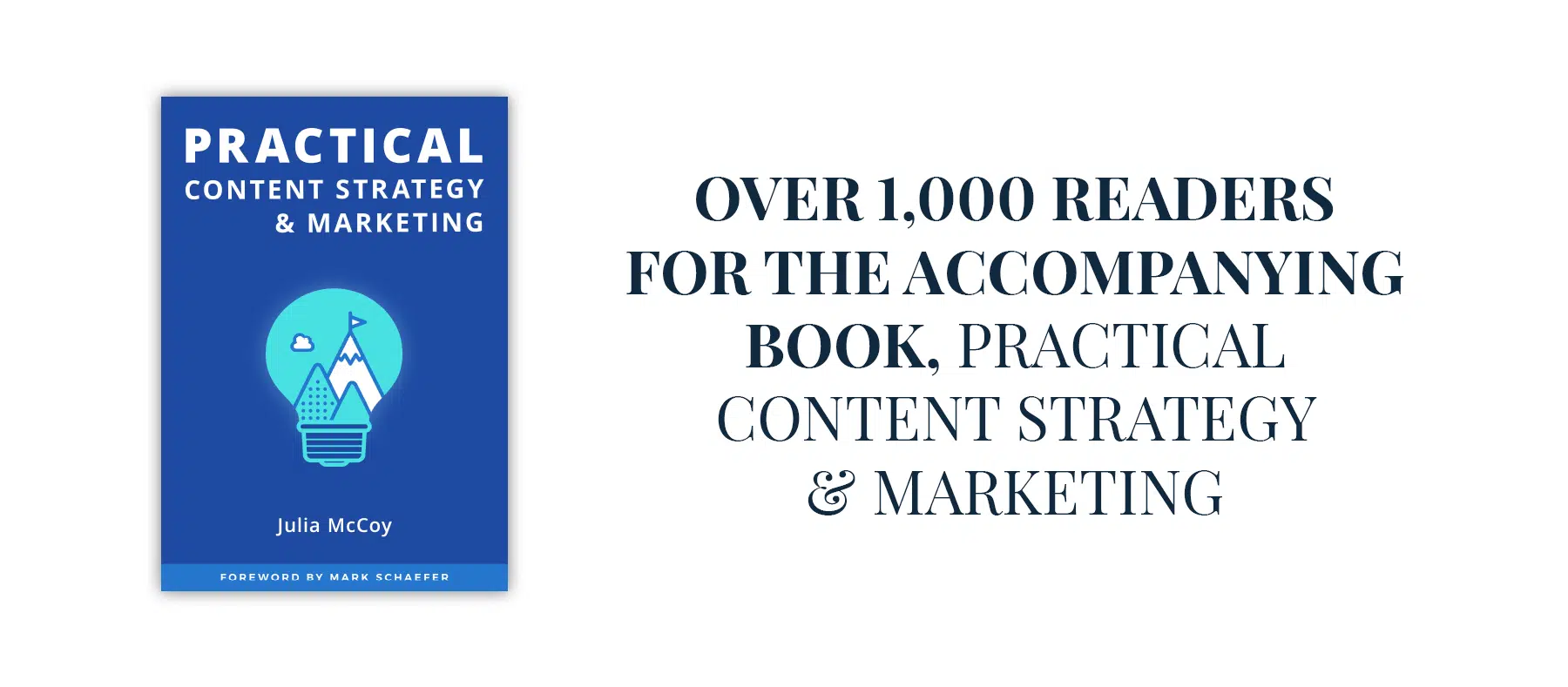 content strategy & marketing course sales page book image
