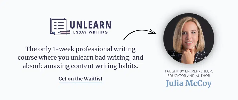 Get on the waitlist for Unlearn Essay Writing