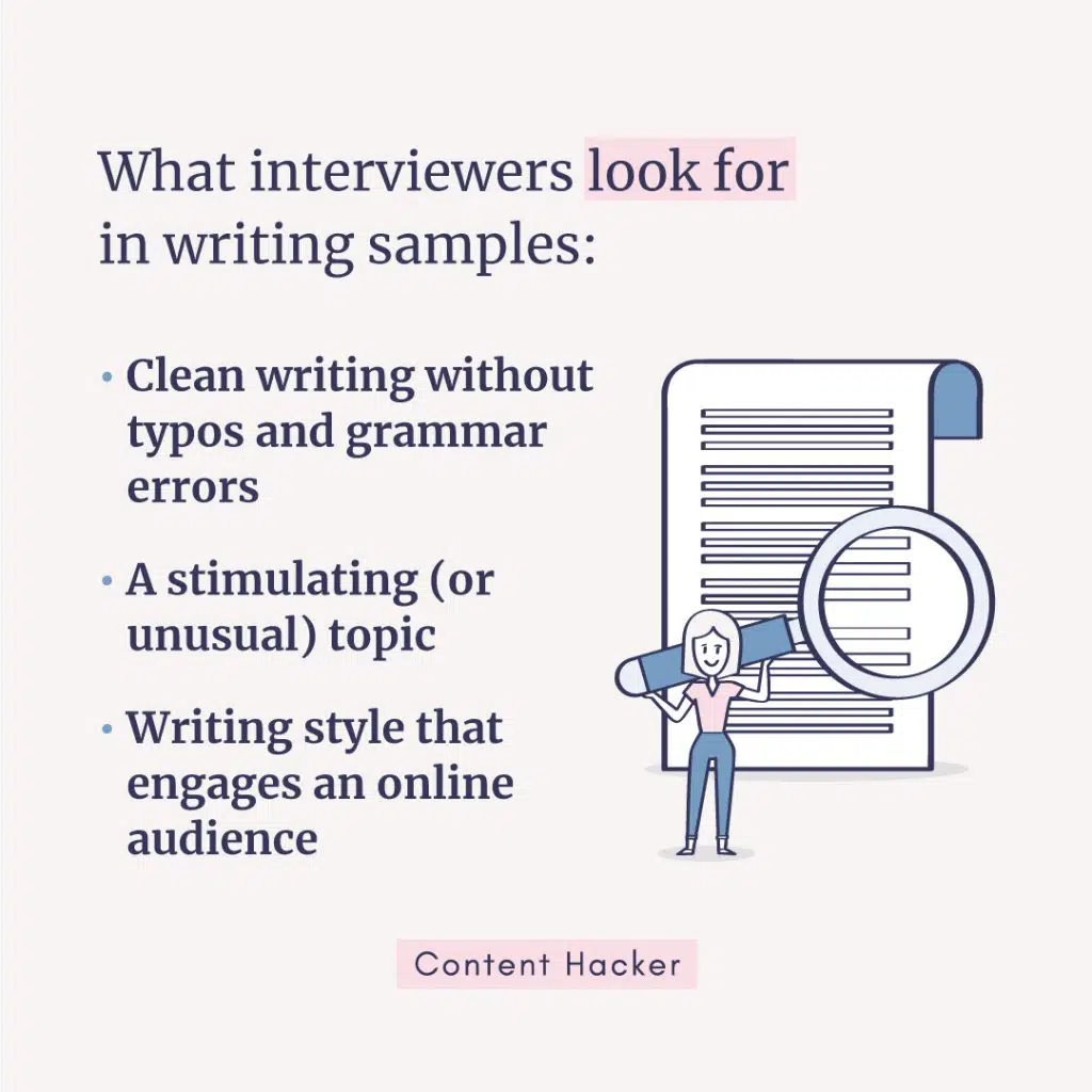 how to write content writing samples - what interviewers look for