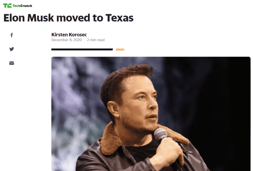 elon musk moved to texas
