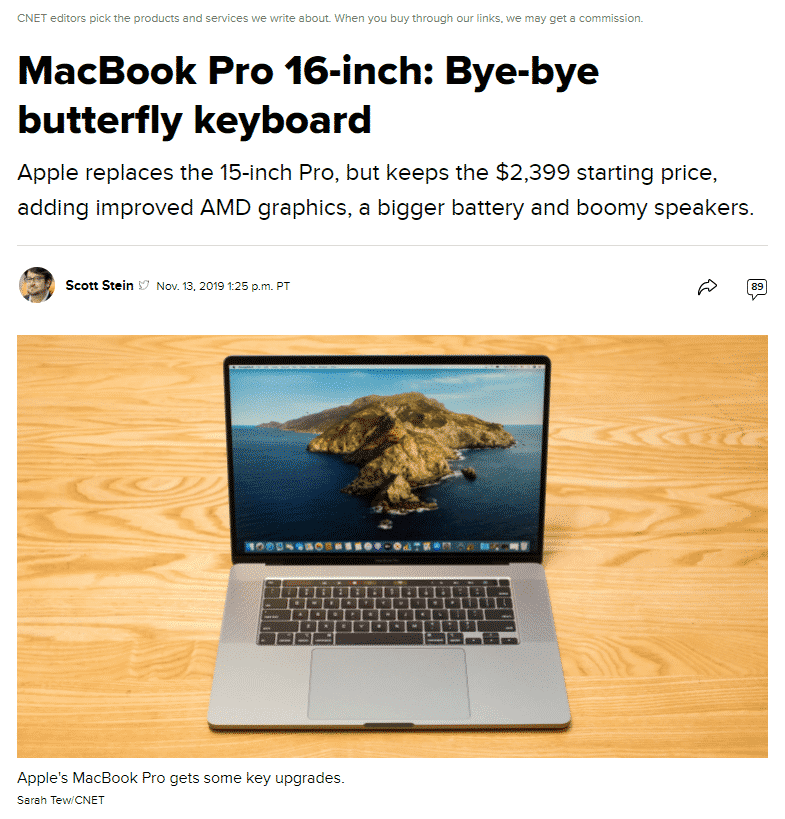 macbook pro no more butterfly keyboard