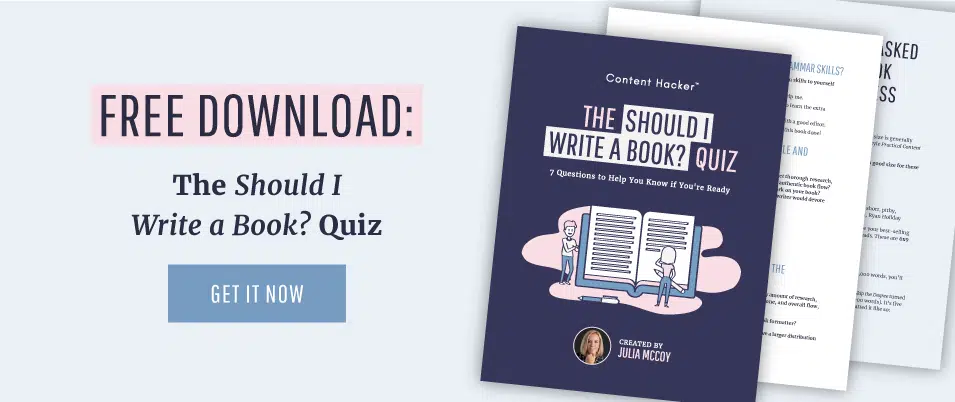 should you write a book quiz