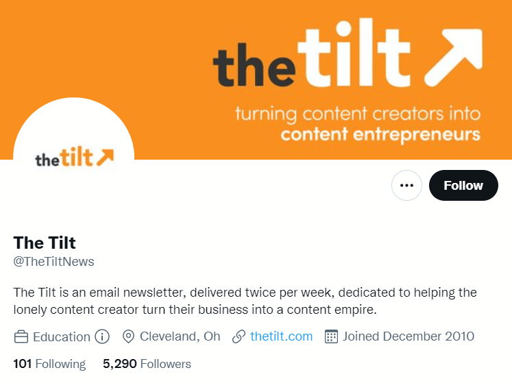 the tilt
