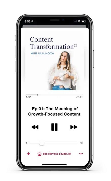 content transformation podcast
