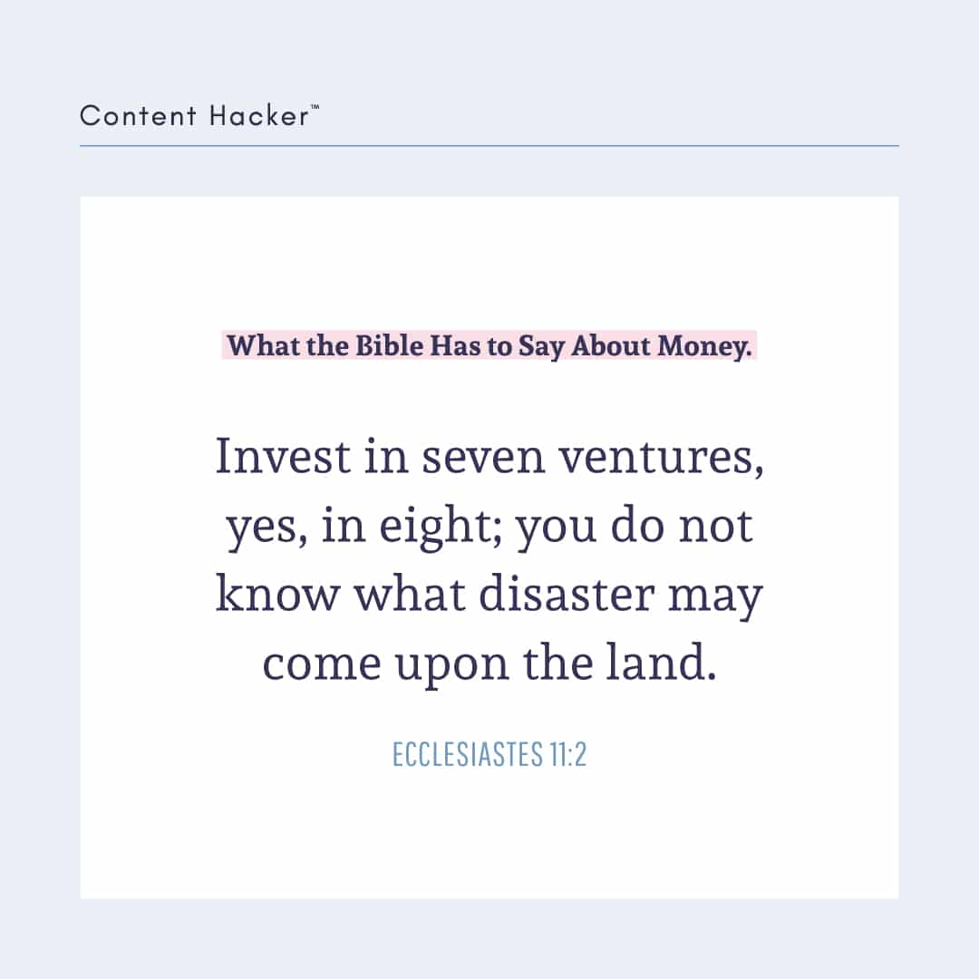 what the bible has to say about money - ecclesiastes