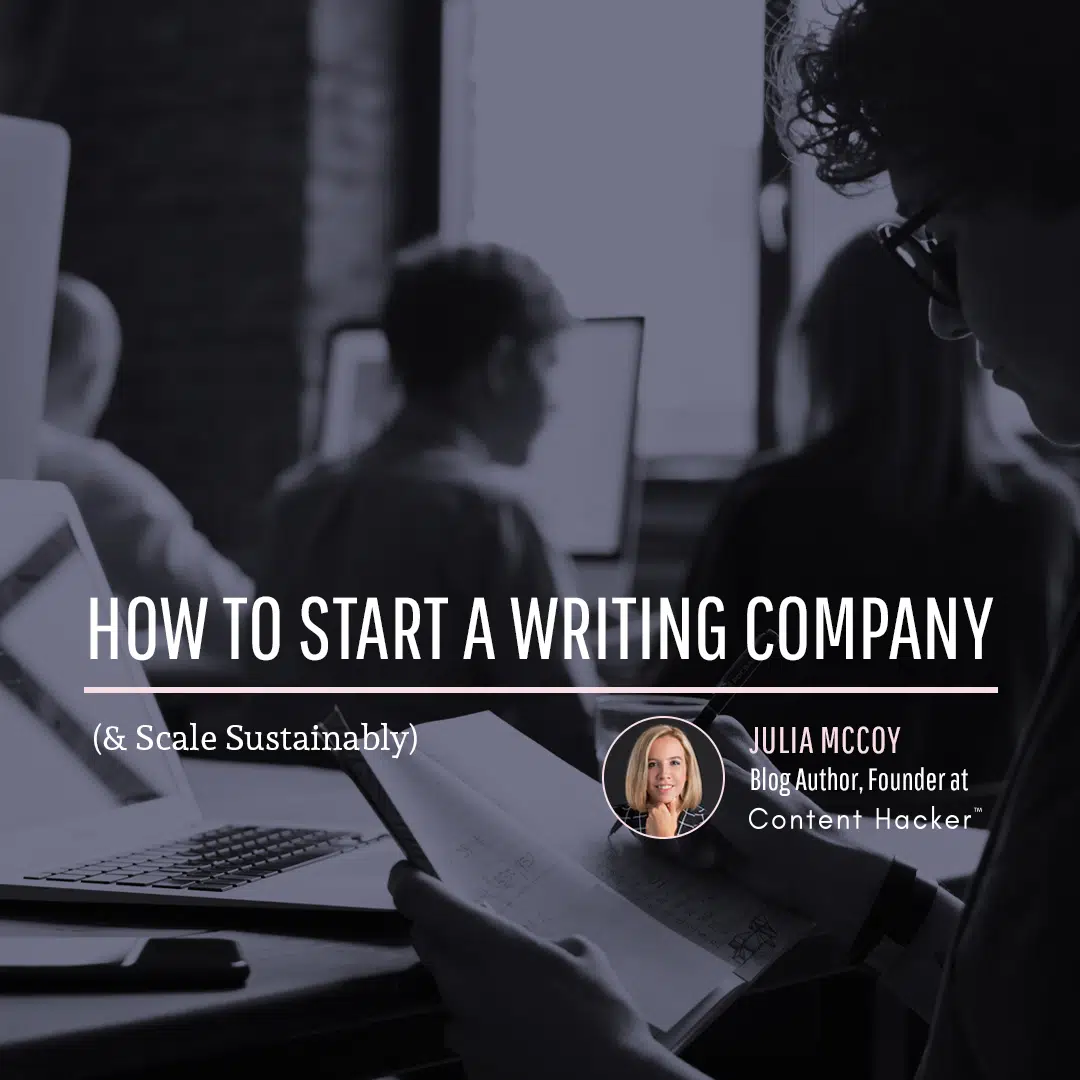 how to start a writing company