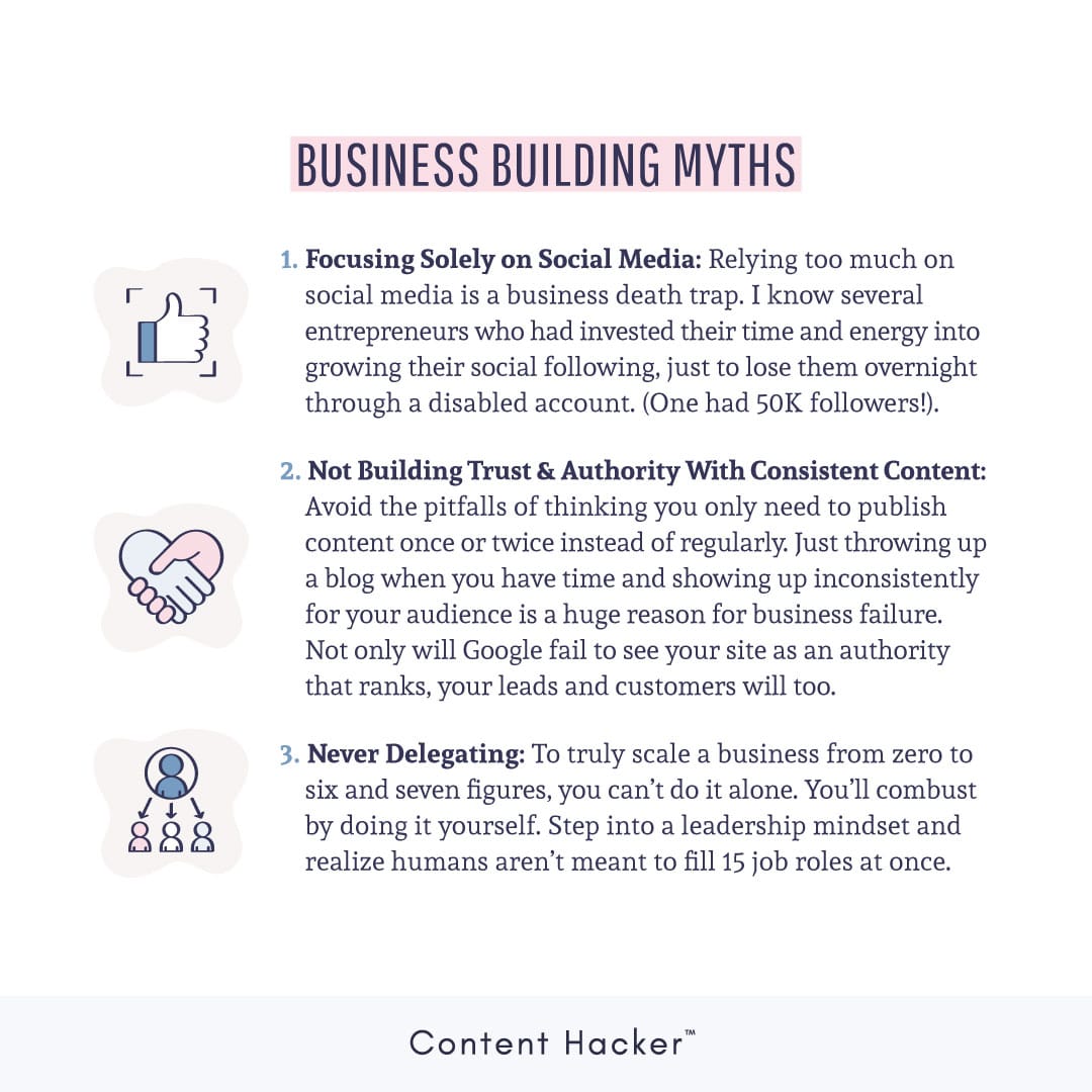 building a business from scratch - myths