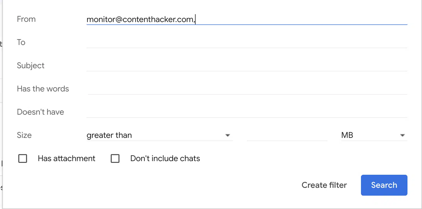 gmail create email filter