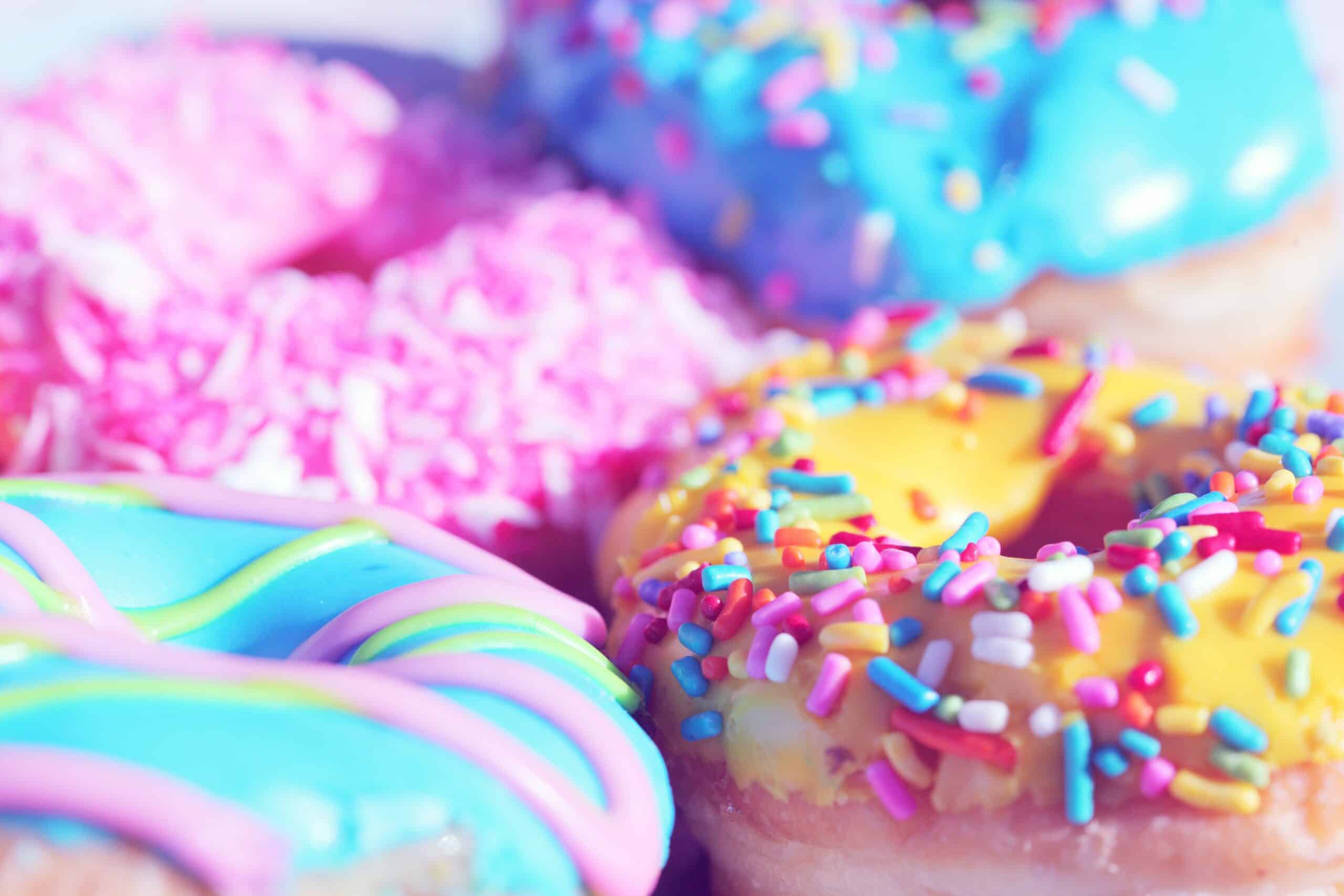 frosted and sprinkled donuts