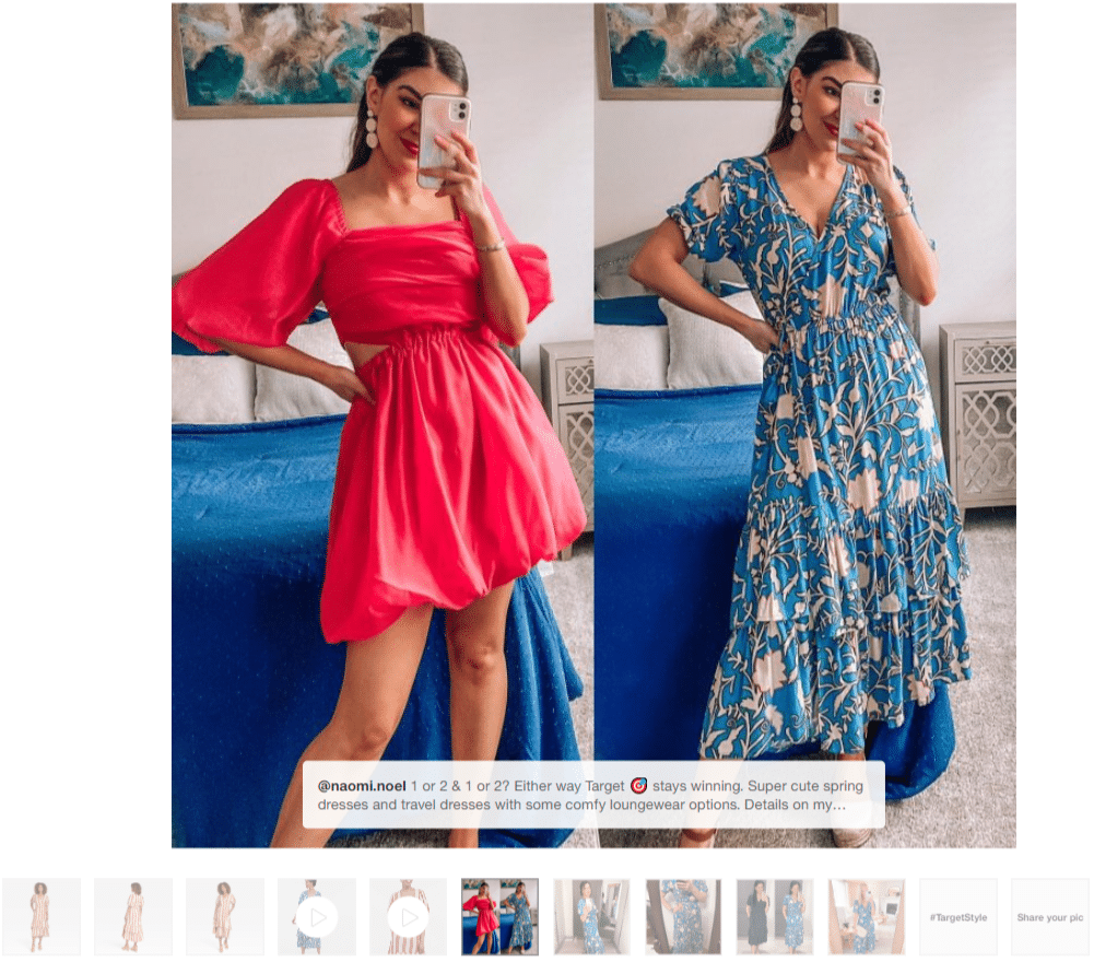 target customer photos on product pages