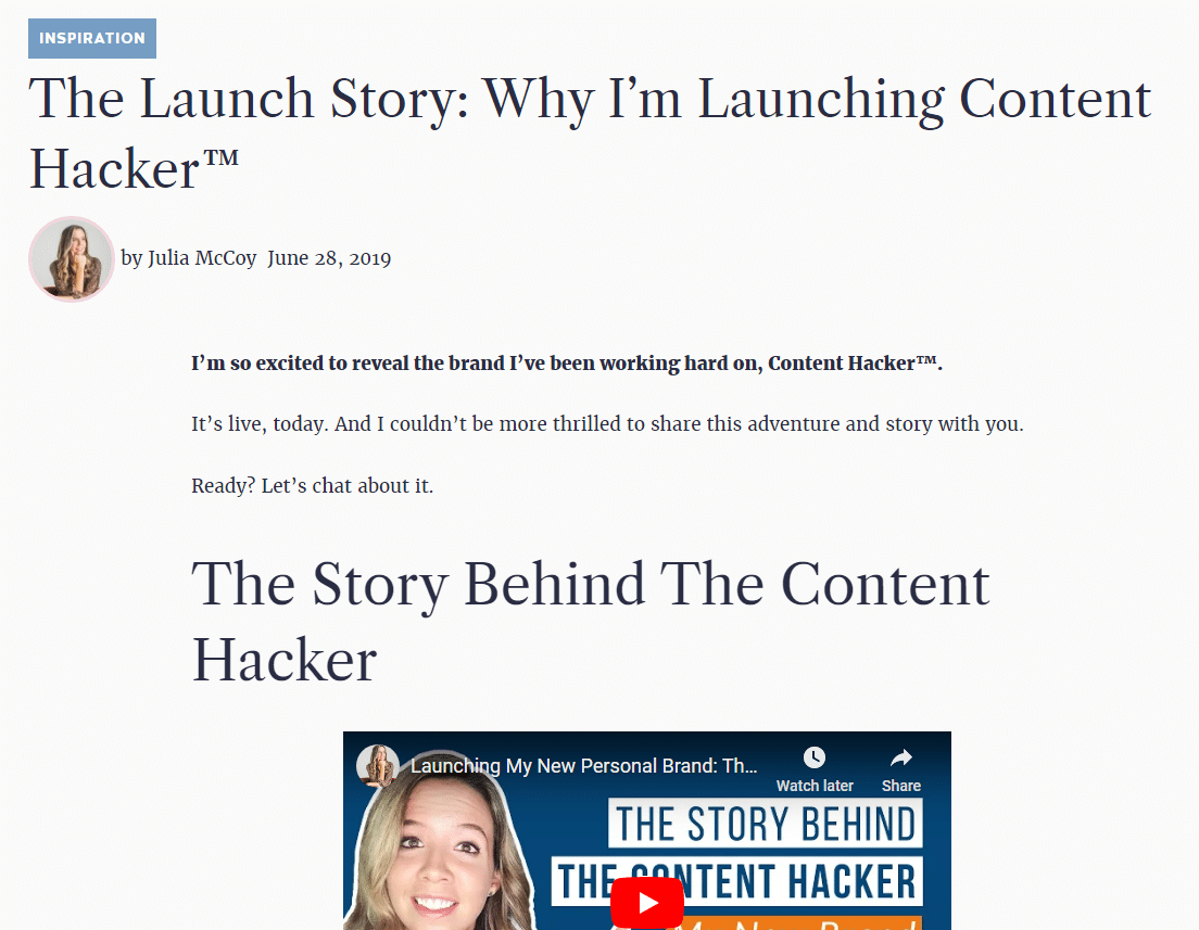 first blog post at content hacker
